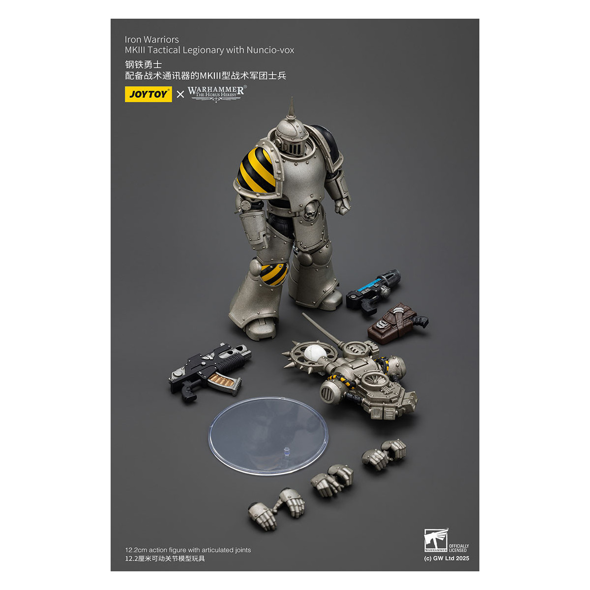 Joytoy - Warhammer - Iron Warriors Mk III Tactical Squad - Mk III Tactical Legionary with Nuncio-vox