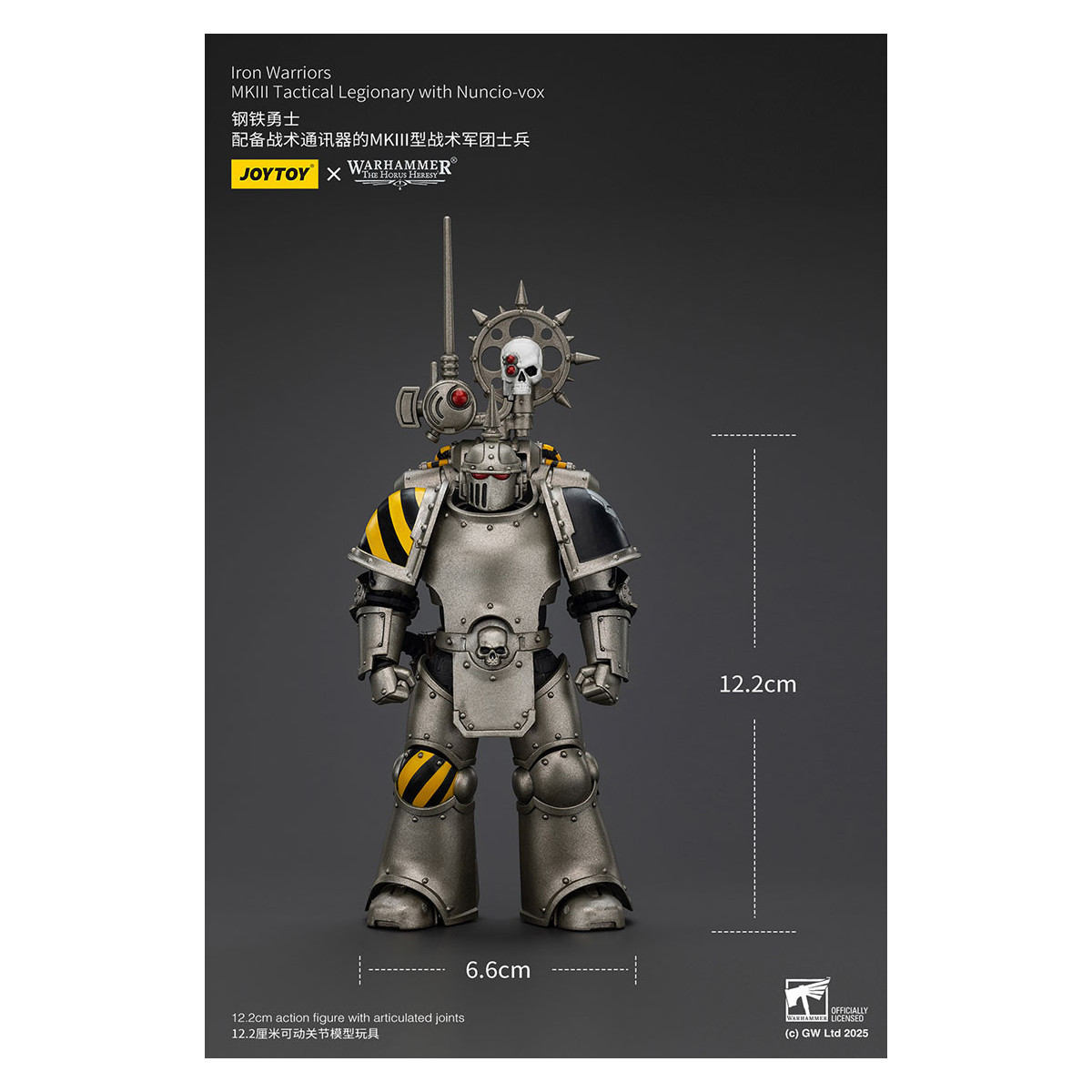 Joytoy - Warhammer - Iron Warriors Mk III Tactical Squad - Mk III Tactical Legionary with Nuncio-vox