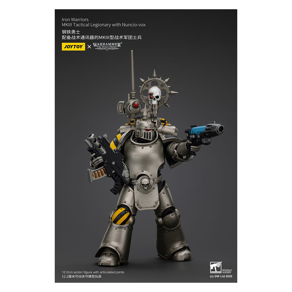 Joytoy - Warhammer - Iron Warriors Mk III Tactical Squad - Mk III Tactical Legionary with Nuncio-vox