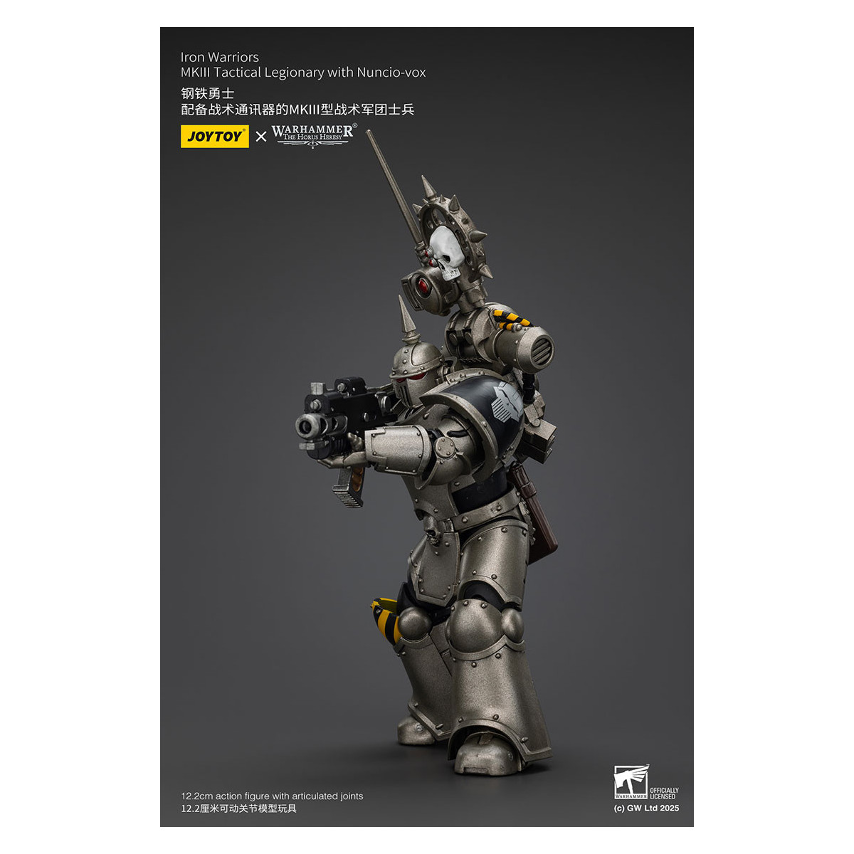 Joytoy - Warhammer - Iron Warriors Mk III Tactical Squad - Mk III Tactical Legionary with Nuncio-vox