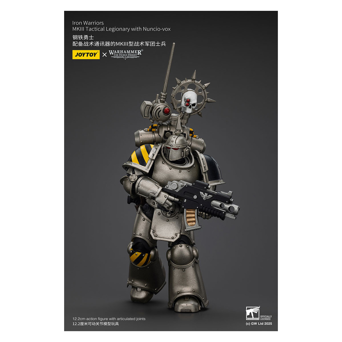 Joytoy - Warhammer - Iron Warriors Mk III Tactical Squad - Mk III Tactical Legionary with Nuncio-vox