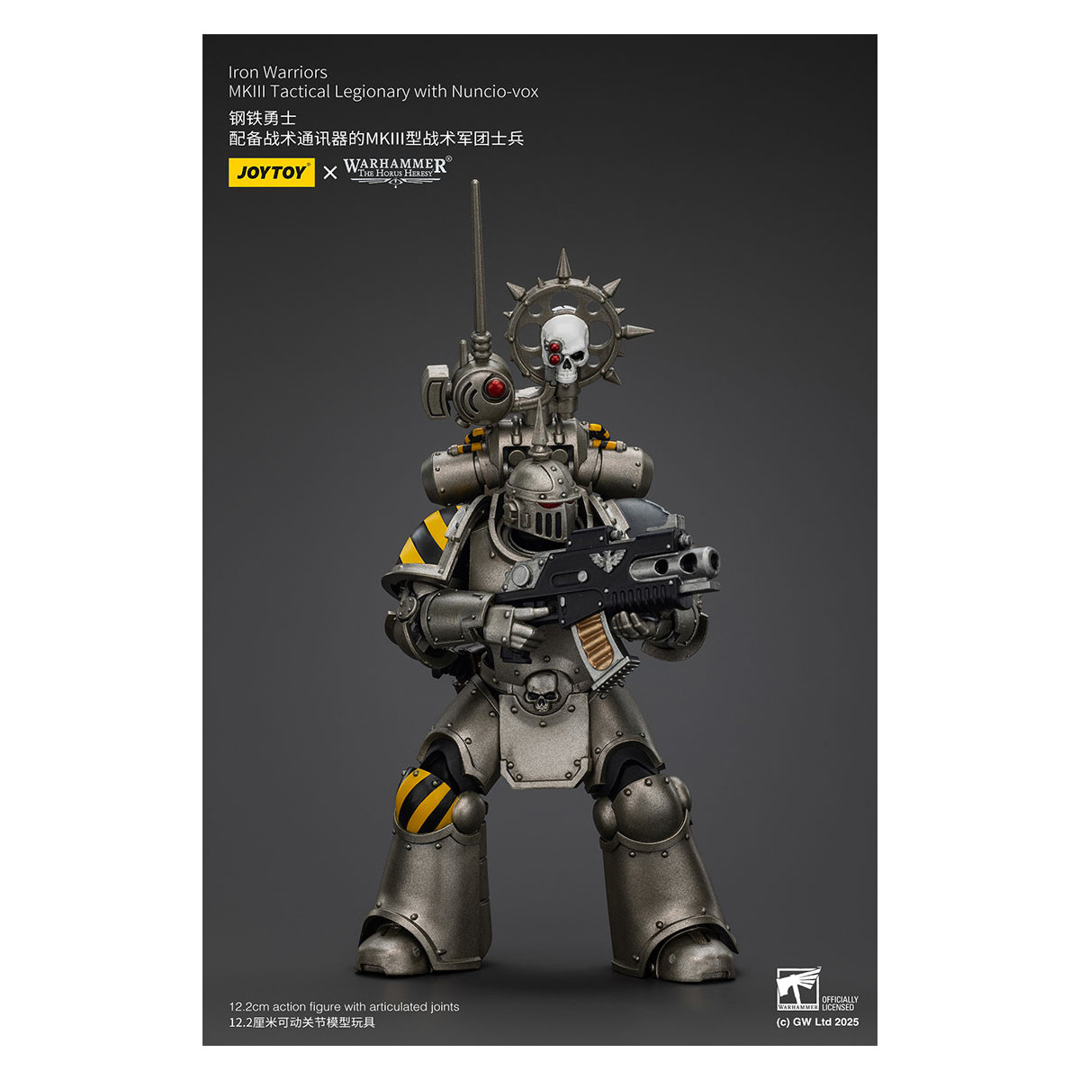 Joytoy - Warhammer - Iron Warriors Mk III Tactical Squad - Mk III Tactical Legionary with Nuncio-vox