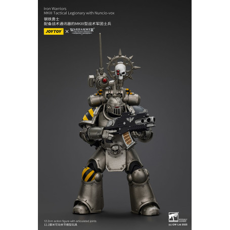 Joytoy - Warhammer - Iron Warriors Mk III Tactical Squad - Mk III Tactical Legionary with Nuncio-vox