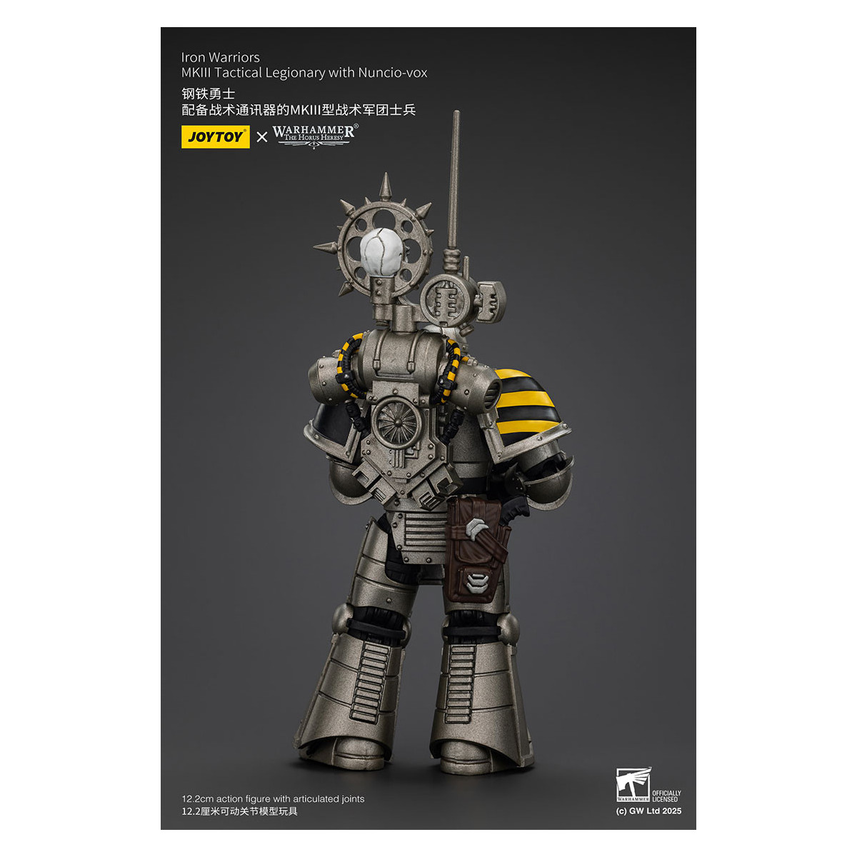 Joytoy - Warhammer - Iron Warriors Mk III Tactical Squad - Mk III Tactical Legionary with Nuncio-vox