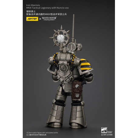 Joytoy - Warhammer - Iron Warriors Mk III Tactical Squad - Mk III Tactical Legionary with Nuncio-vox