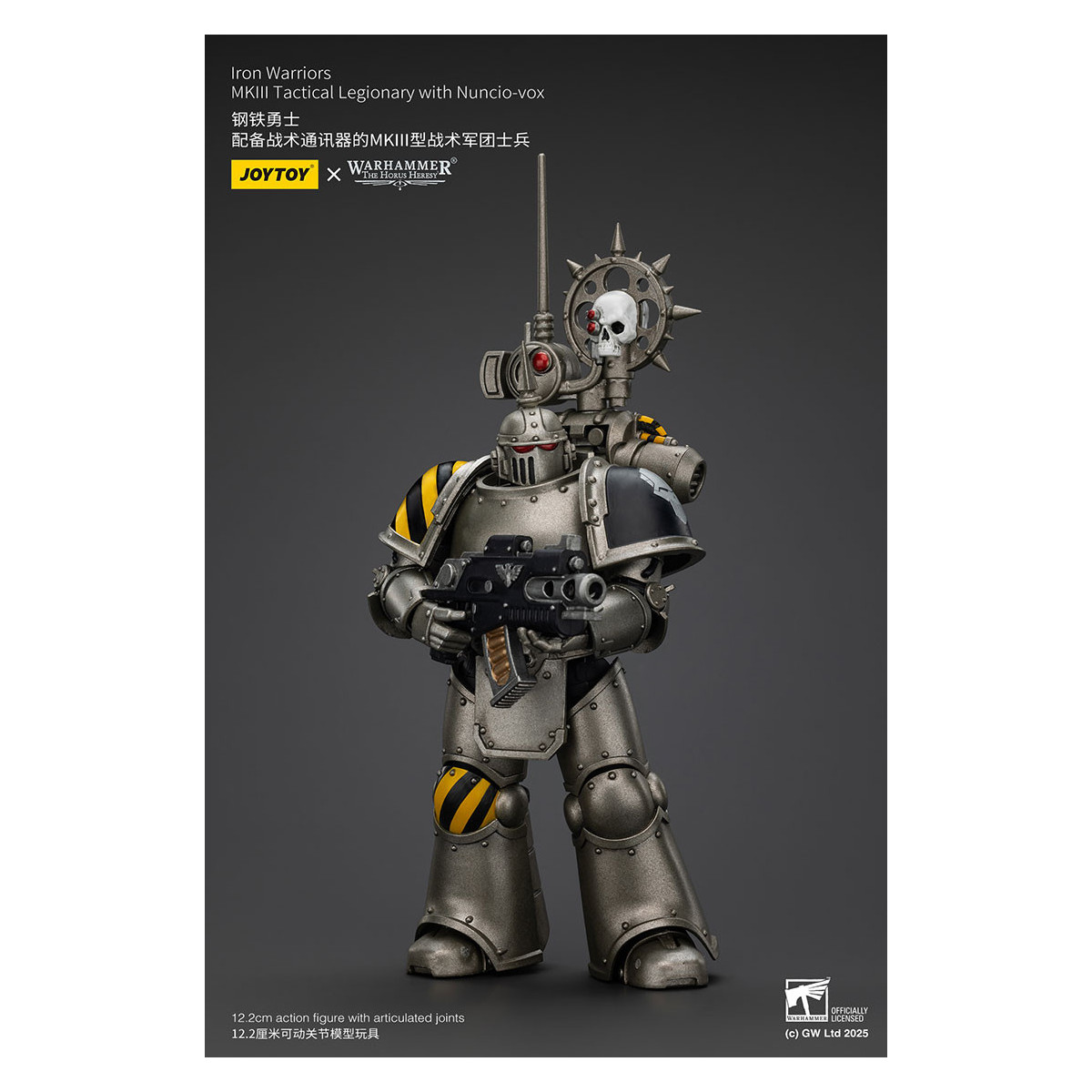 Joytoy - Warhammer - Iron Warriors Mk III Tactical Squad - Mk III Tactical Legionary with Nuncio-vox