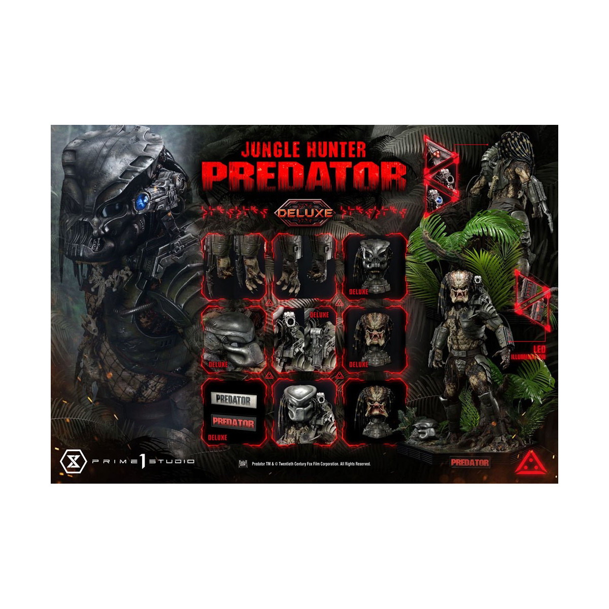 Prime 1 Studios - Museum Masterline 1/3 Jungle Hunter Predator Deluxe Bonus Version