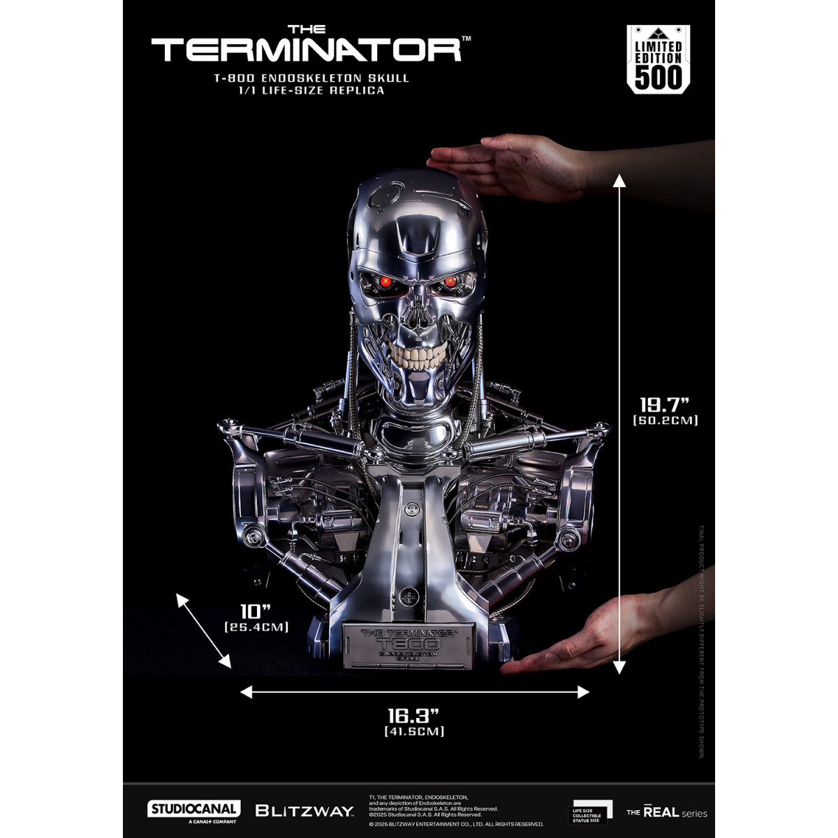 Blitzway - T800 Endoskeleton Skull 1/1 Life Size - The Terminator
