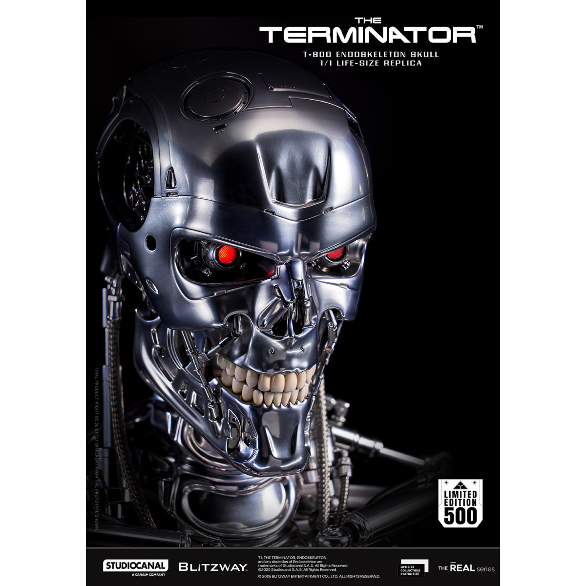 Blitzway - T800 Endoskeleton Skull 1/1 Life Size - The Terminator