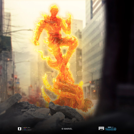Iron Studios - Marvel Fantastic 4 - Human Torch Johnny Storm Scale Art Scale 1/10