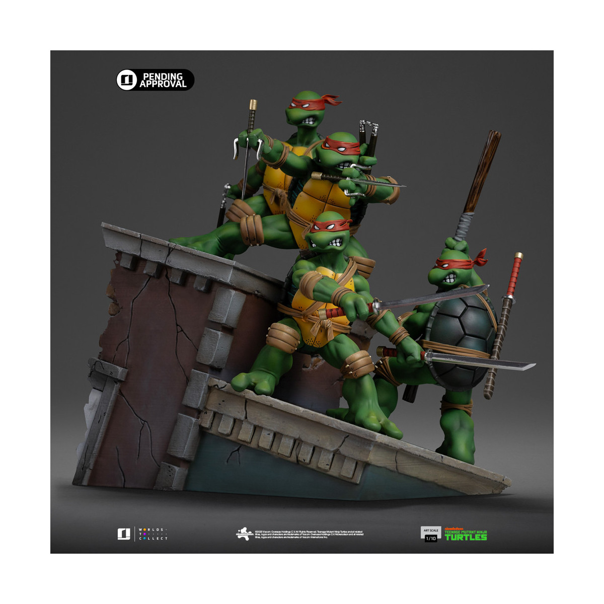 Iron Studios - TMNT 1st Cover Set - Teenage Mutant Ninja Turtles Art Scale 1/10