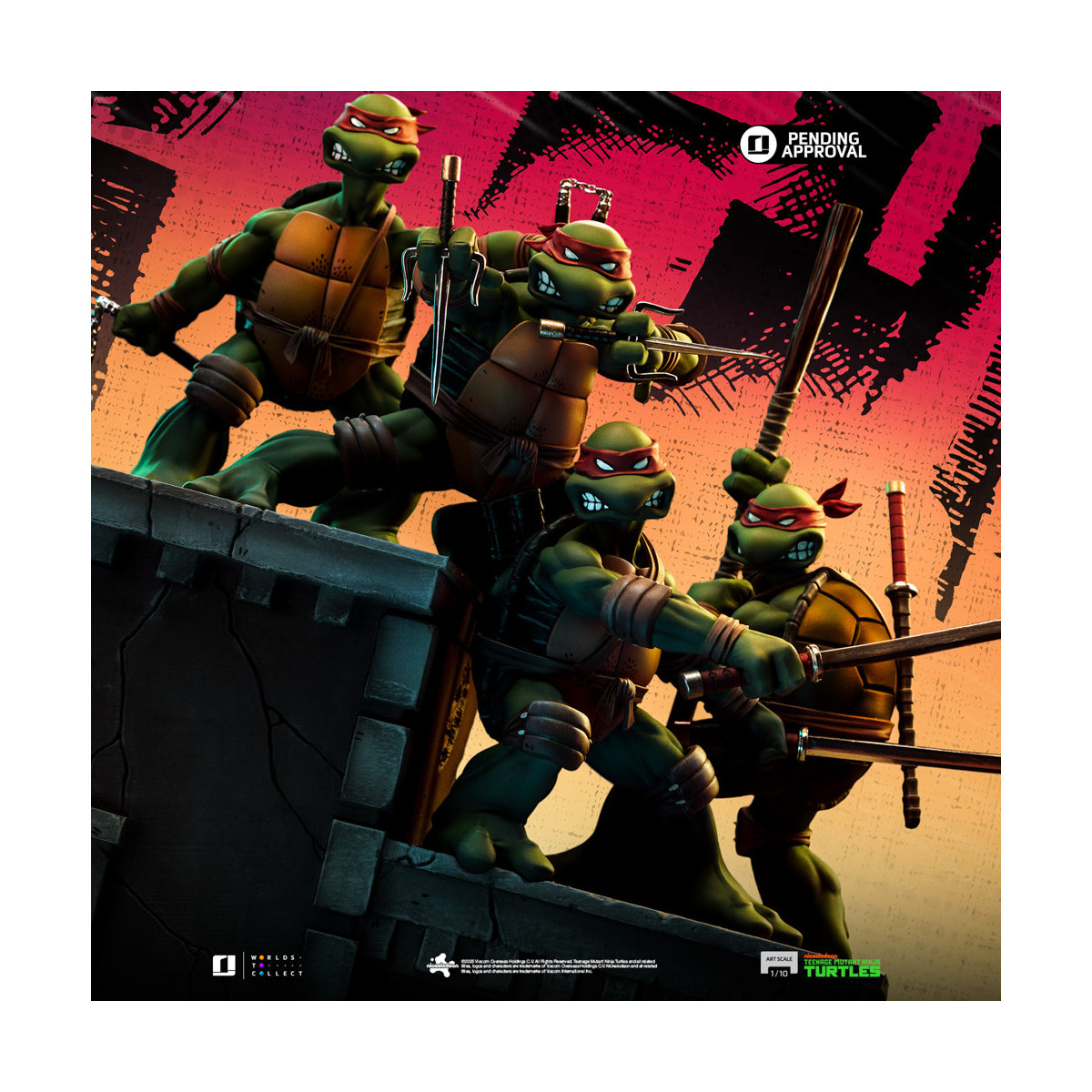 Iron Studios - TMNT 1st Cover Set - Teenage Mutant Ninja Turtles Art Scale 1/10