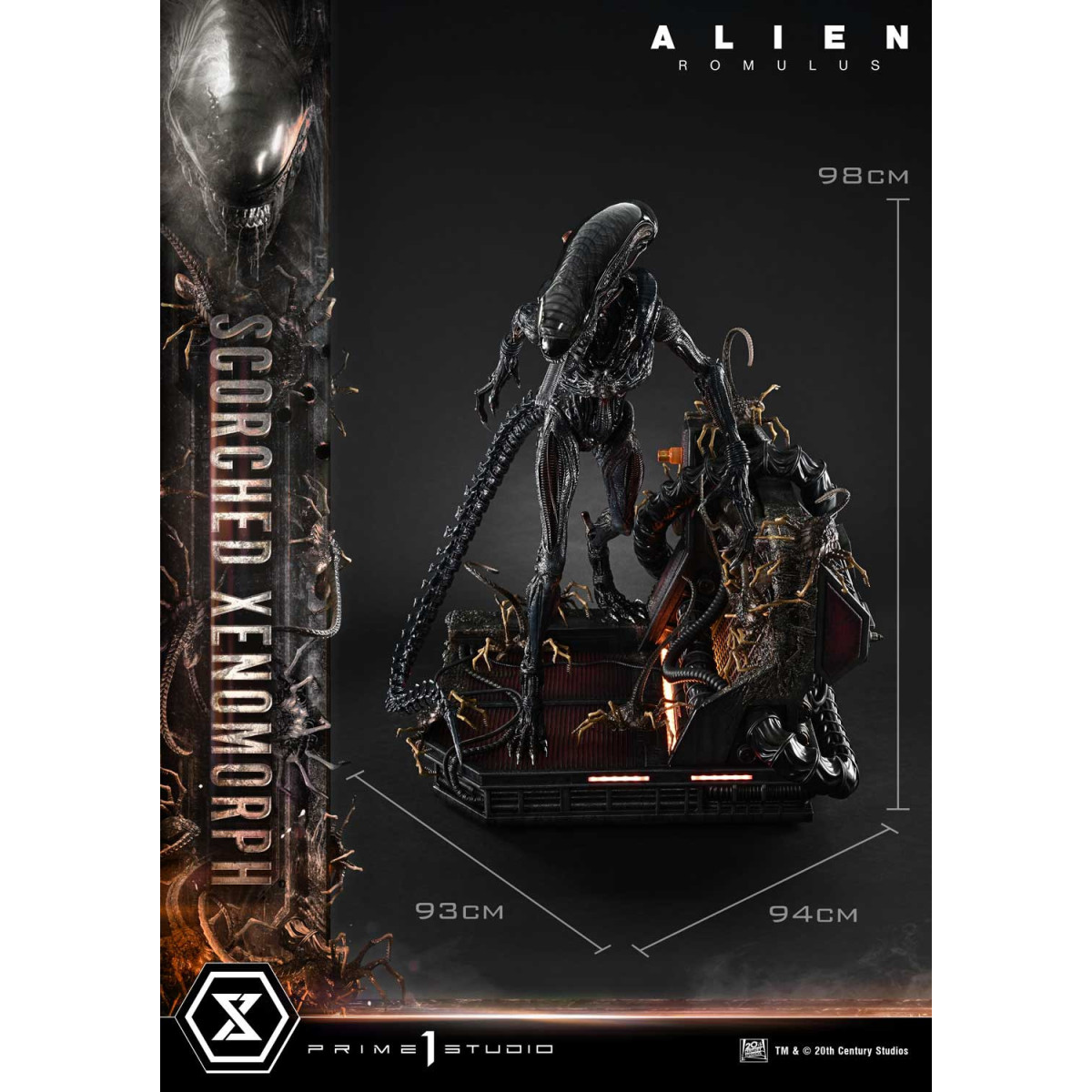 Prime 1 Studio - Scorched Xenomorph DX Bonus Version 1/3 - Alien: Romulus Museum Masterline XL