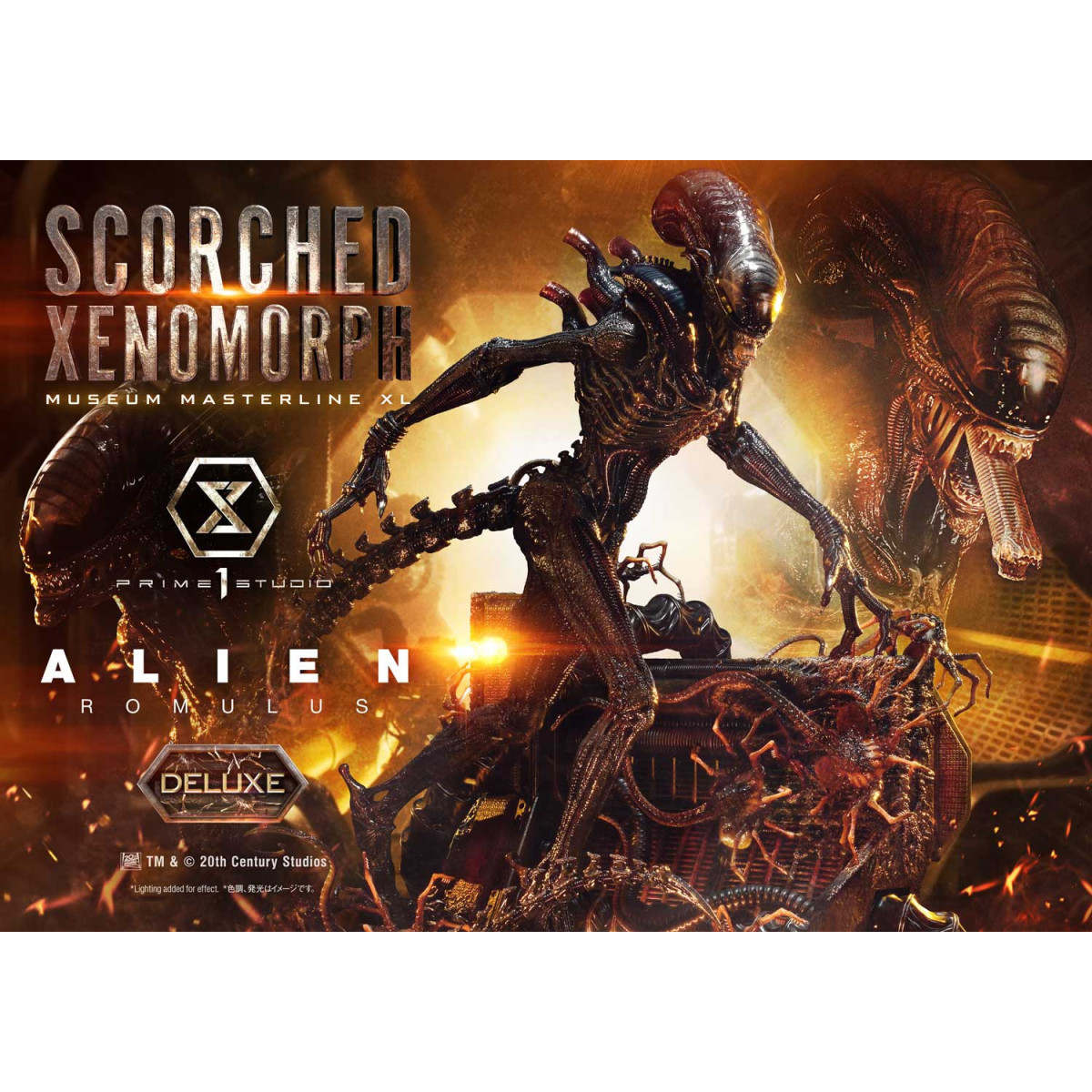 Prime 1 Studio - Scorched Xenomorph DX Bonus Version 1/3 - Alien: Romulus Museum Masterline XL