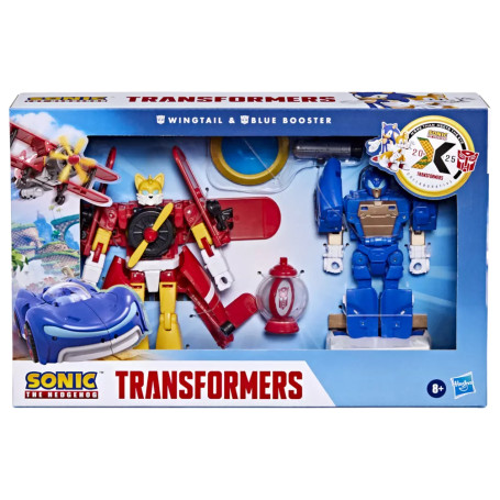 Hasbro - Transformers Collaborative Sonic the Hedgehog x Transformers - Wingtail and Blue Booster