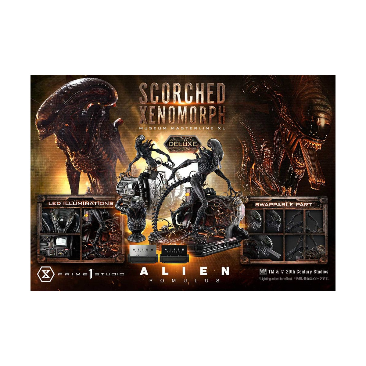 Prime 1 Studio - Scorched Xenomorph Deluxe Version 1/3 - Alien: Romulus Museum Masterline XL