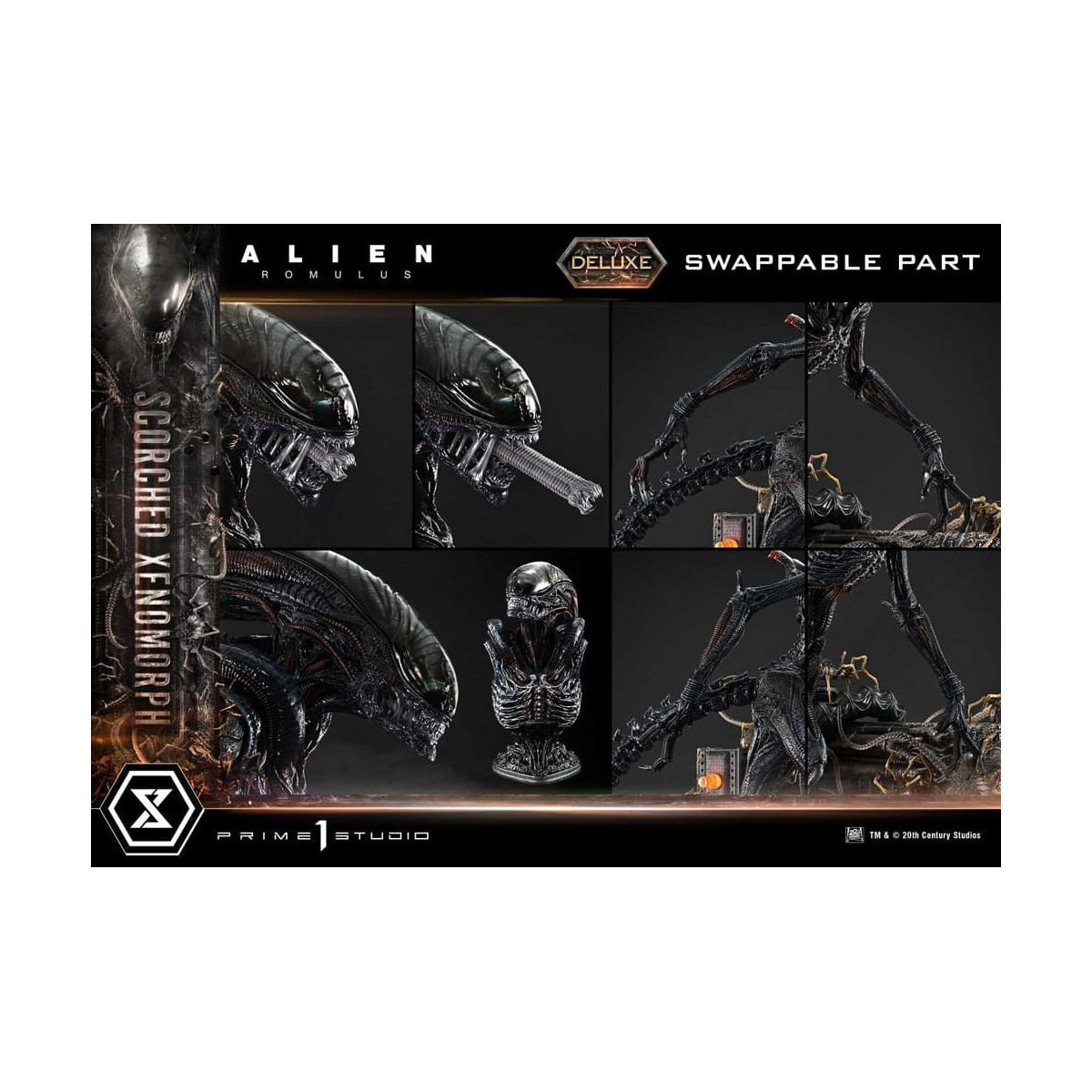 Prime 1 Studio - Scorched Xenomorph Deluxe Version 1/3 - Alien: Romulus Museum Masterline XL