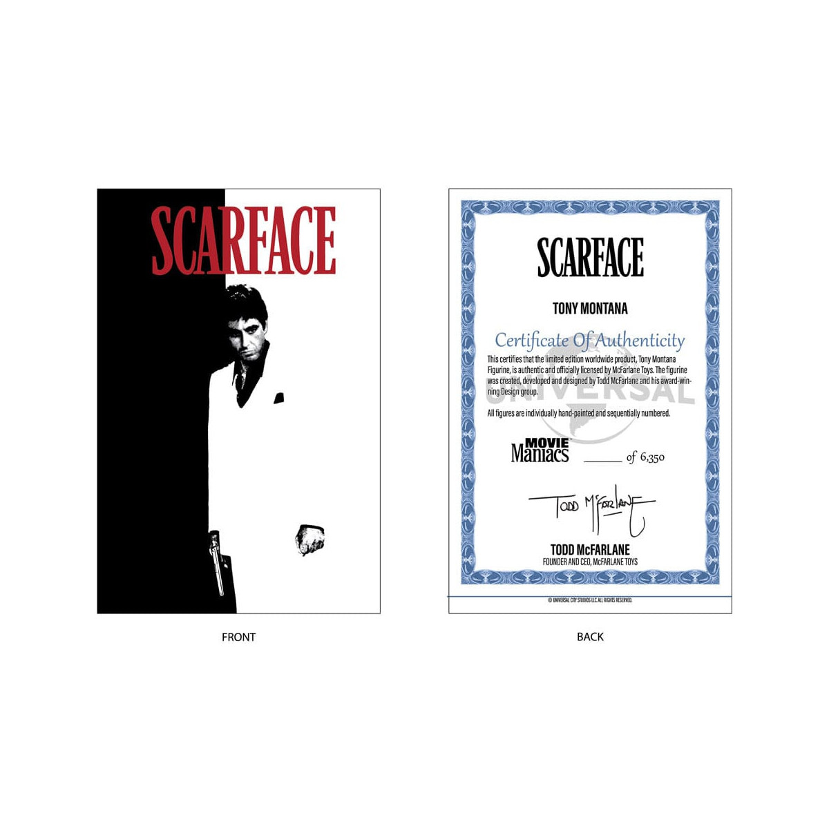 Mc Farlane - Scarface Tony Montana - Movie Maniacs