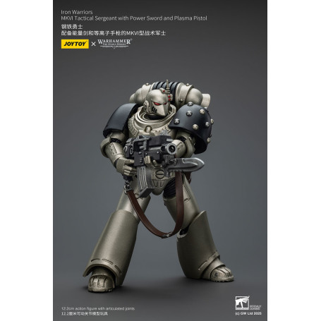 Joytoy - Warhammer - Iron Warriors MKVI Tactical Sergeant with Power Sword and Plasma Pistol