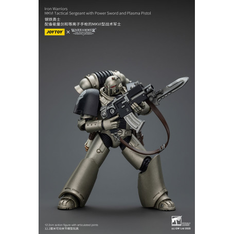 Joytoy - Warhammer - Iron Warriors MKVI Tactical Sergeant with Power Sword and Plasma Pistol