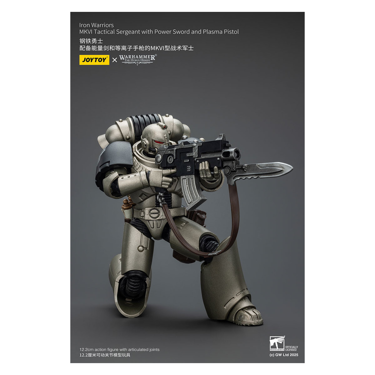 Joytoy - Warhammer - Iron Warriors MKVI Tactical Sergeant with Power Sword and Plasma Pistol