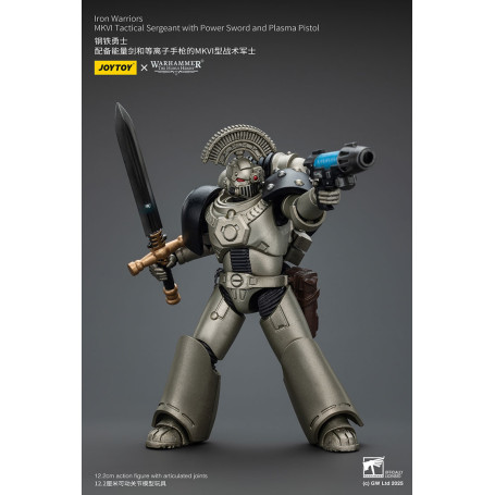 Joytoy - Warhammer - Iron Warriors MKVI Tactical Sergeant with Power Sword and Plasma Pistol