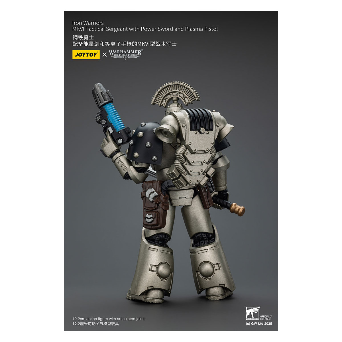 Joytoy - Warhammer - Iron Warriors MKVI Tactical Sergeant with Power Sword and Plasma Pistol