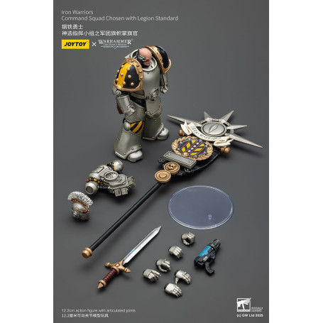 Joytoy - Warhammer - Iron Warriors Command Squad Chosen with Legion Standard
