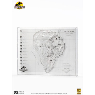 ECC Elite Creature Collectibles - Jurassic Park Topographic Map Isla Nublar