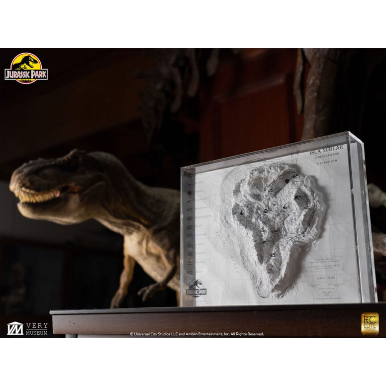 ECC Elite Creature Collectibles - Jurassic Park Topographic Map Isla Nublar
