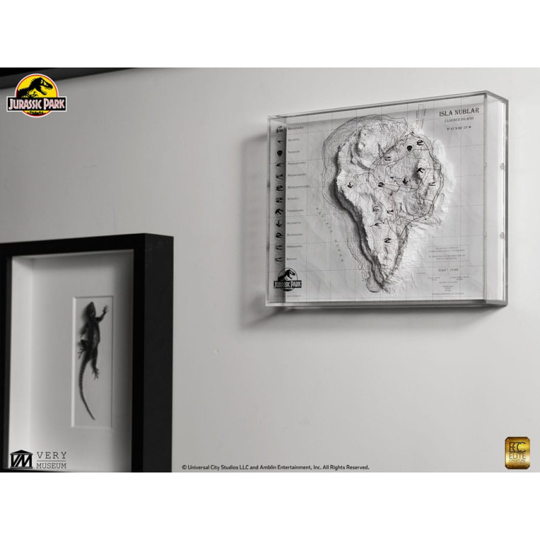 ECC Elite Creature Collectibles - Jurassic Park Topographic Map Isla Nublar