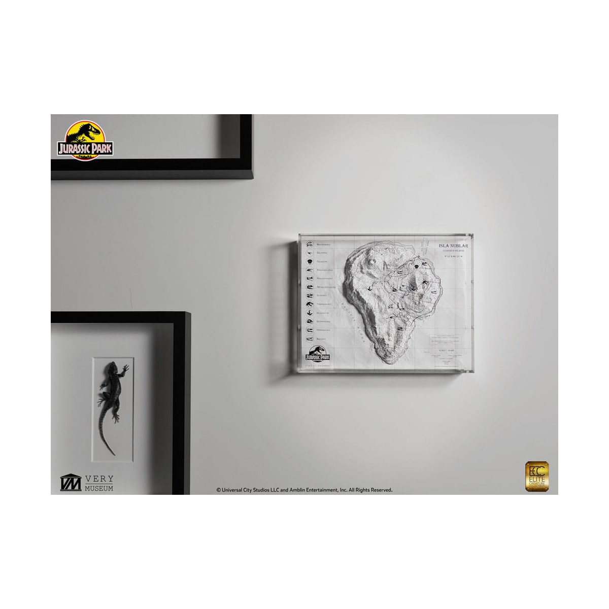 ECC Elite Creature Collectibles - Jurassic Park Topographic Map Isla Nublar