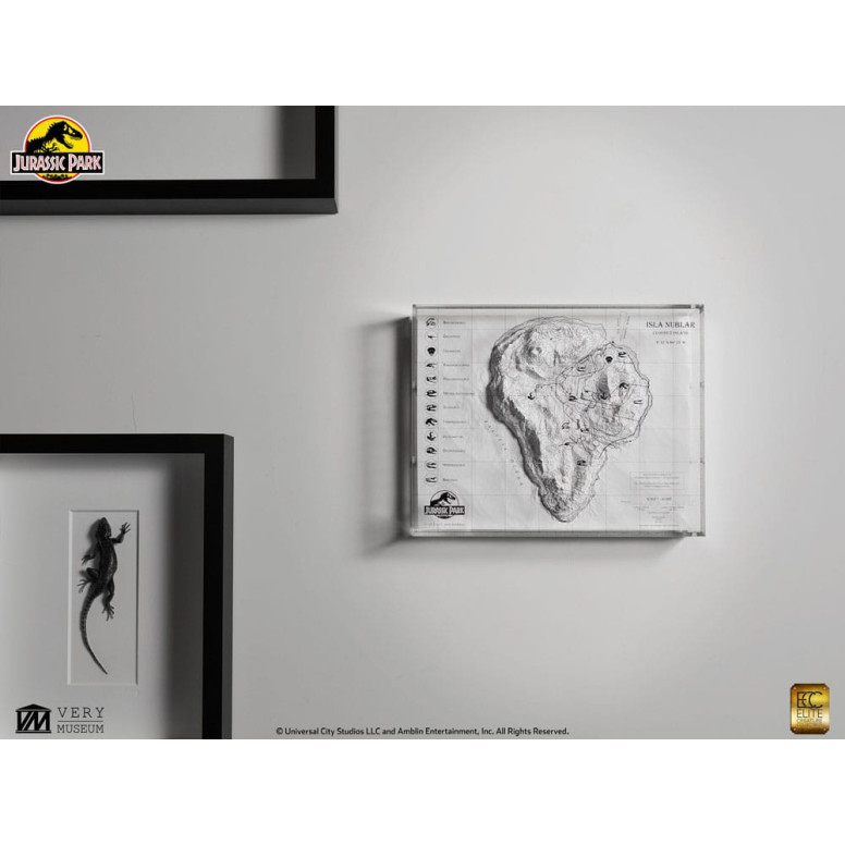 ECC Elite Creature Collectibles - Jurassic Park Topographic Map Isla Nublar