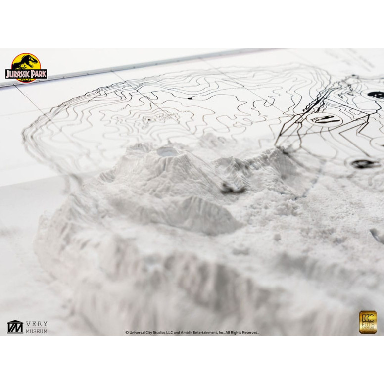 ECC Elite Creature Collectibles - Jurassic Park Topographic Map Isla Nublar