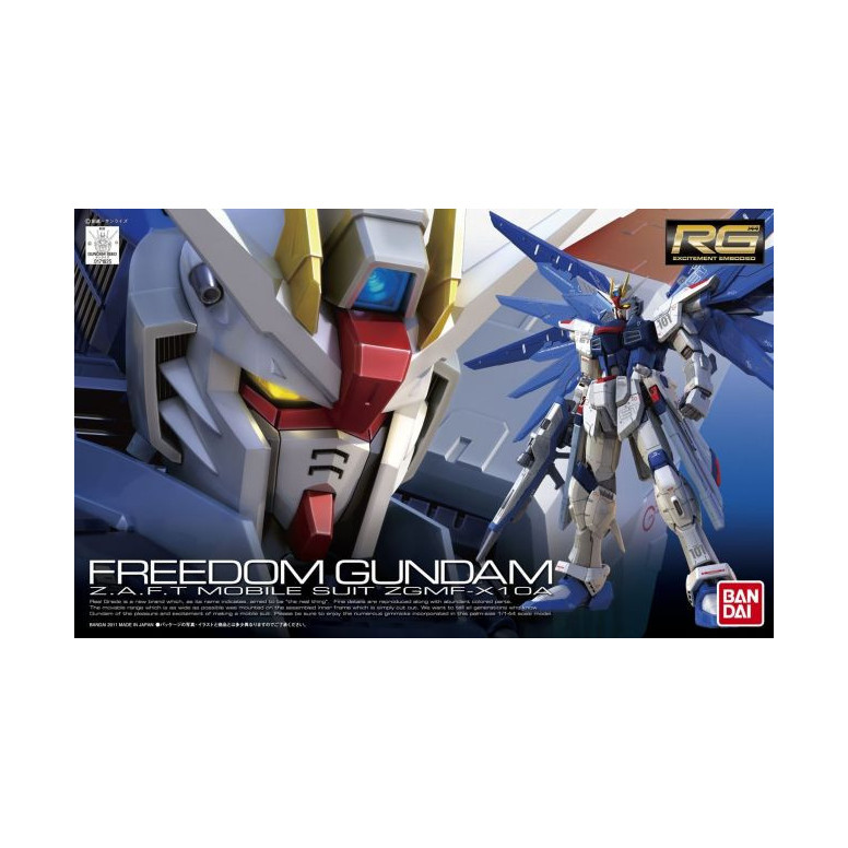 Bandai - Gunpla - Gundam 1/144 RG - ZGMF-X10A FREEDOM GUNDAM - Gundam Seed