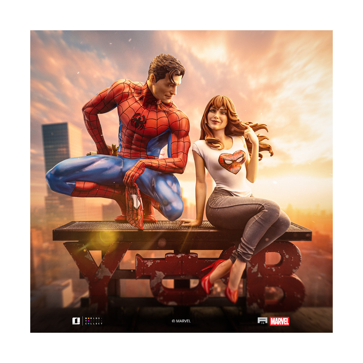 Iron Studios Marvel Comics - Spider-Man and MJ Diorama 1/6