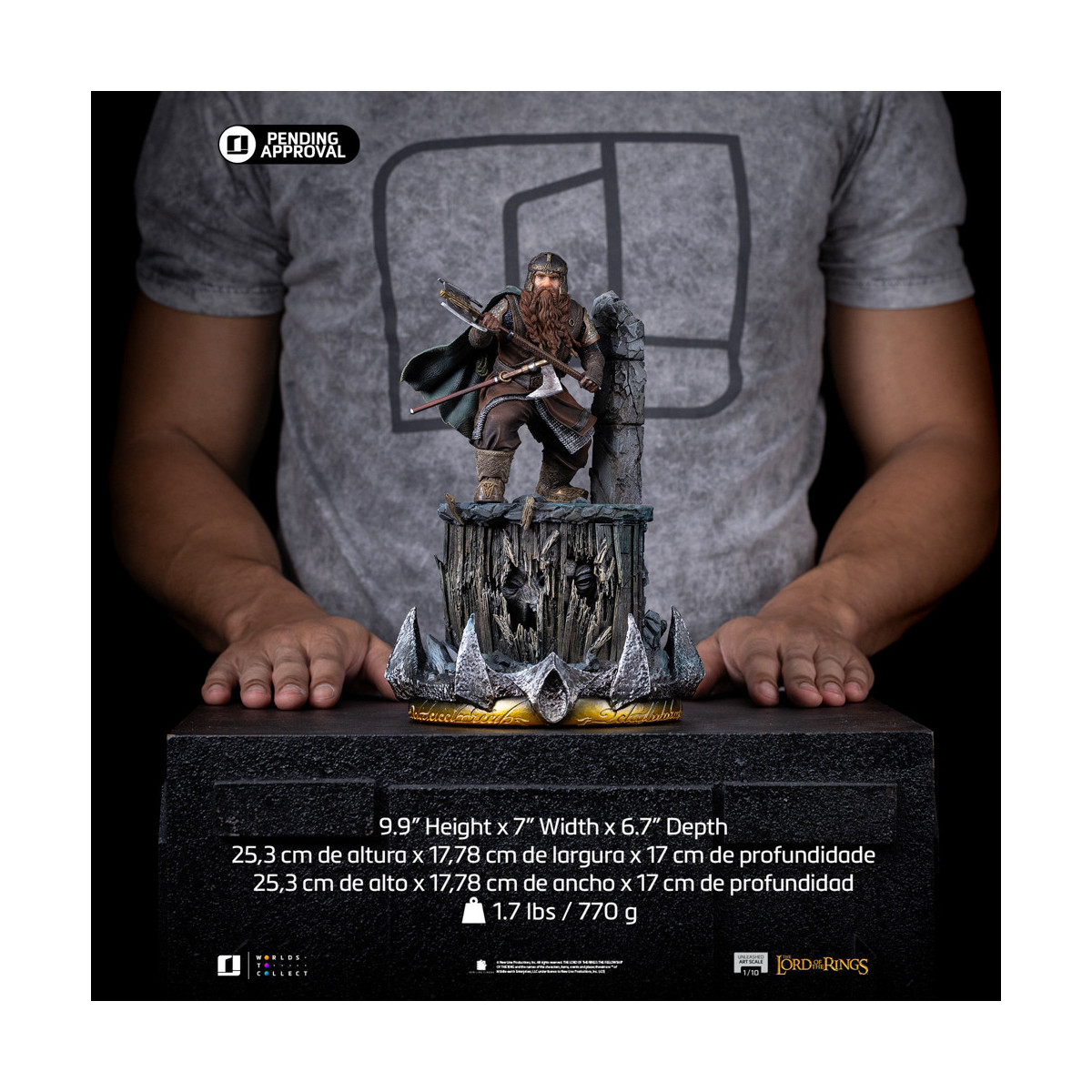 Iron Studios - Gimli Unleashed - Lord of the Rings - LOTR Unleashed Art Scale 1/10