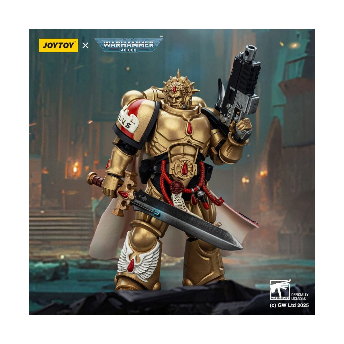 Joytoy - Warhammer - Blood Angels - Captain with Heavy Bolt Pistol & Power Sword