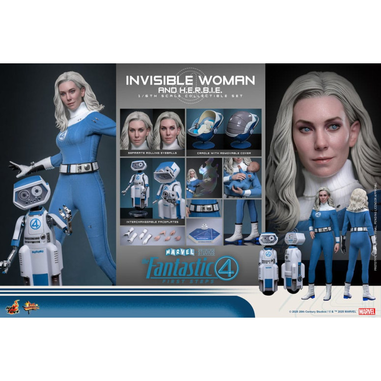 Hot Toys Marvel - Fantastic Four: First Steps - Invisible Woman & H.E.R.B.I.E. MMS 1/6 - Sue Storm