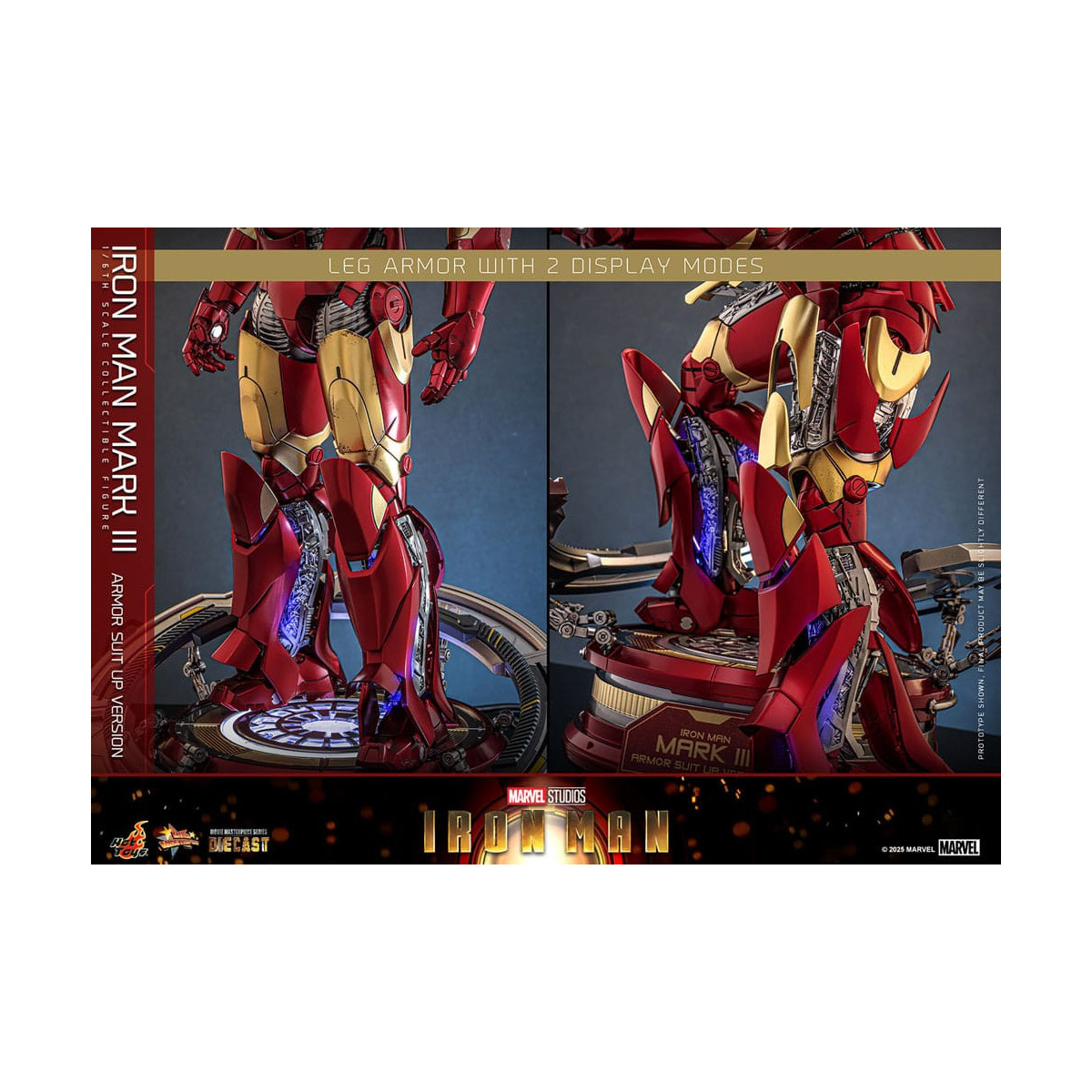 Hot Toys Marvel - Iron Man Mark III (Armor Suit Up Version) Die Cast MMS 1/6