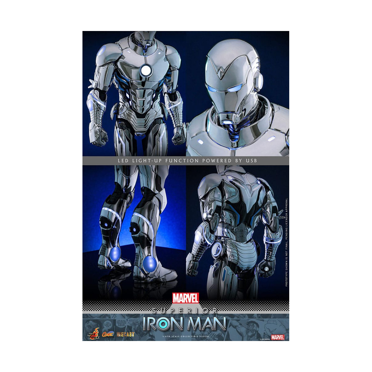 Hot Toys Marvel - Superior Iron Man Die Cast MMS 1/6