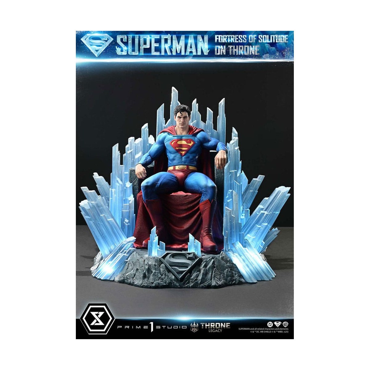 Prime 1 Studio DC Comics Throne Legacy Collection - Superman Fortress of Solitude on Throne (Design by Gabriele Dell'Otto) 1/4