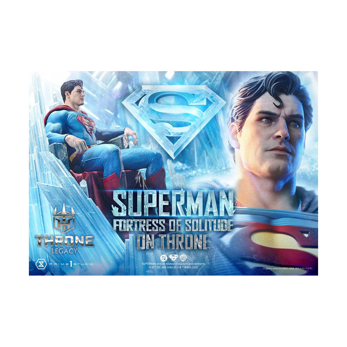 Prime 1 Studio DC Comics Throne Legacy Collection - Superman Fortress of Solitude on Throne (Design by Gabriele Dell'Otto) 1/4