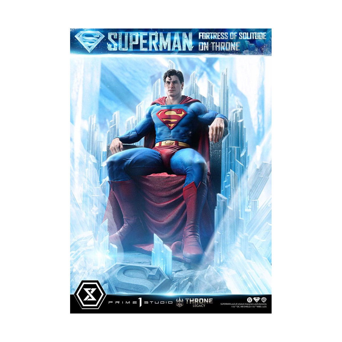 Prime 1 Studio DC Comics Throne Legacy Collection - Superman Fortress of Solitude on Throne (Design by Gabriele Dell'Otto) 1/4