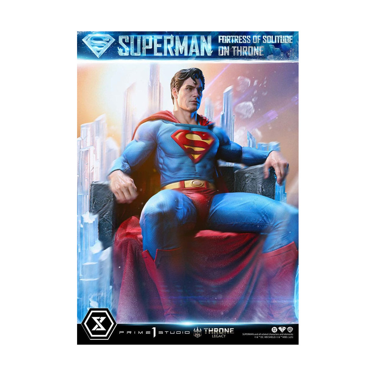 Prime 1 Studio DC Comics Throne Legacy Collection - Superman Fortress of Solitude on Throne (Design by Gabriele Dell'Otto) 1/4