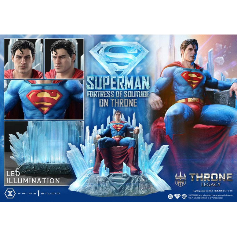 Prime 1 Studio DC Comics Throne Legacy Collection - Superman Fortress of Solitude on Throne (Design by Gabriele Dell'Otto) 1/4