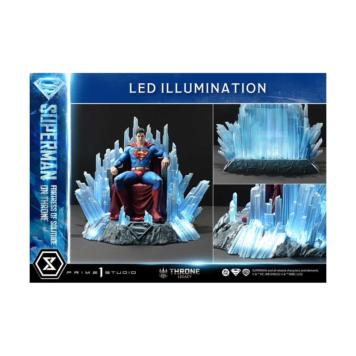 Prime 1 Studio DC Comics Throne Legacy Collection - Superman Fortress of Solitude on Throne (Design by Gabriele Dell'Otto) 1/4