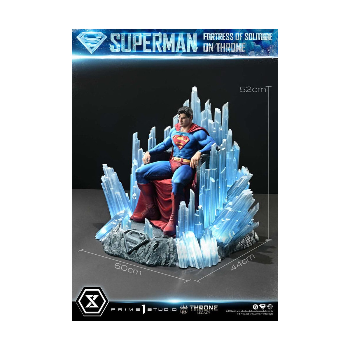 Prime 1 Studio DC Comics Throne Legacy Collection - Superman Fortress of Solitude on Throne (Design by Gabriele Dell'Otto) 1/4