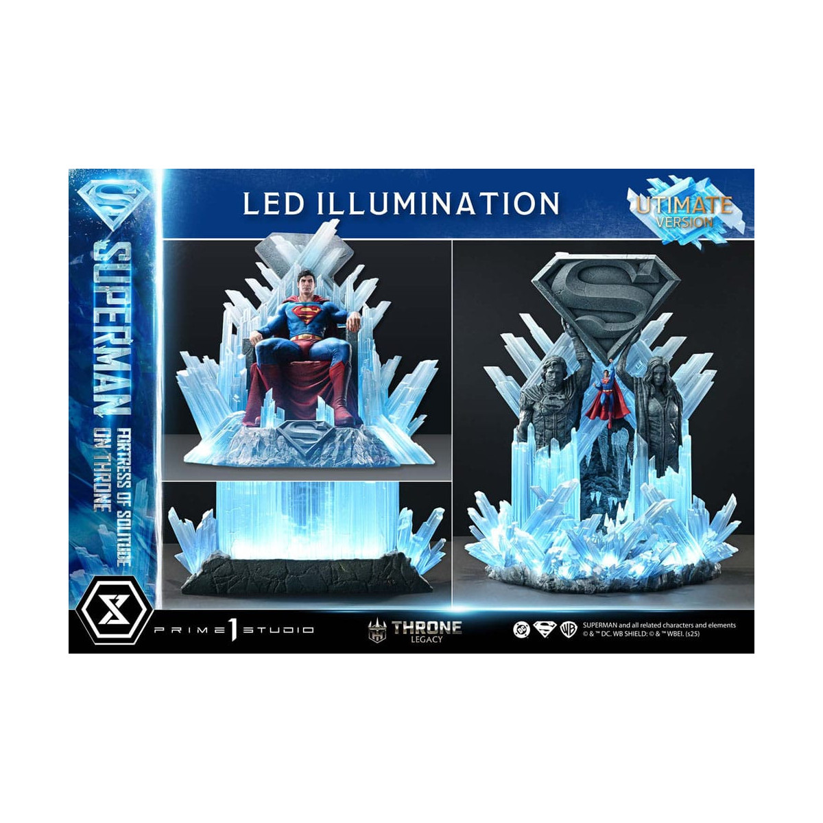 Prime 1 Studio DC Comics Throne Legacy Collection - Superman Fortress of Solitude on Throne Ultimate Version