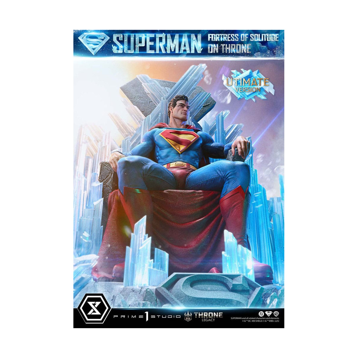 Prime 1 Studio DC Comics Throne Legacy Collection - Superman Fortress of Solitude on Throne Ultimate Bonus Version